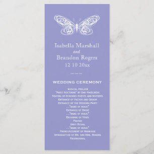 Violet-Butterfly-Hochzeitsprogramm Programm