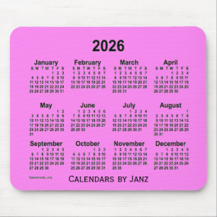 Violet Calendar 2026 von Janz Mouse Pad Mousepad