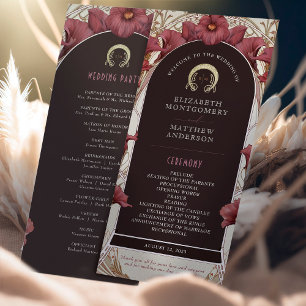 Violet Calla Lilies Hochzeitsprogramm Jugendstil Programm