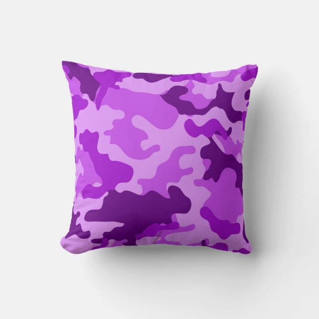 Violet-Camouflage-Muster-Kissen Kissen (Vorderseite)