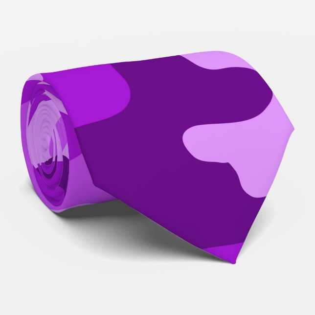 Violet Camouflage Neck Tie Krawatte (Gerollt)