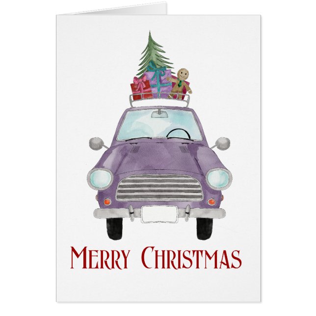 Violet Car mit Weihnachtsgeschenken (Vorne)