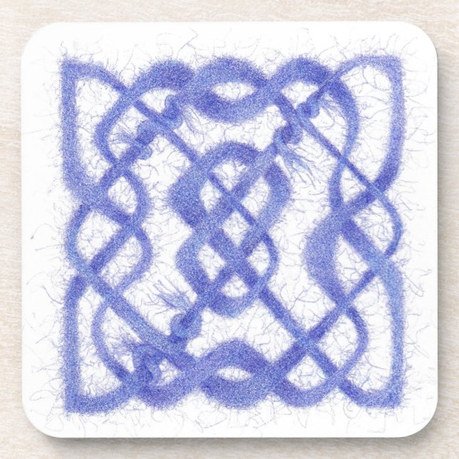 VIOLET CELTIC KNOT Hard Plastic Untersetzer (Vorderseite)