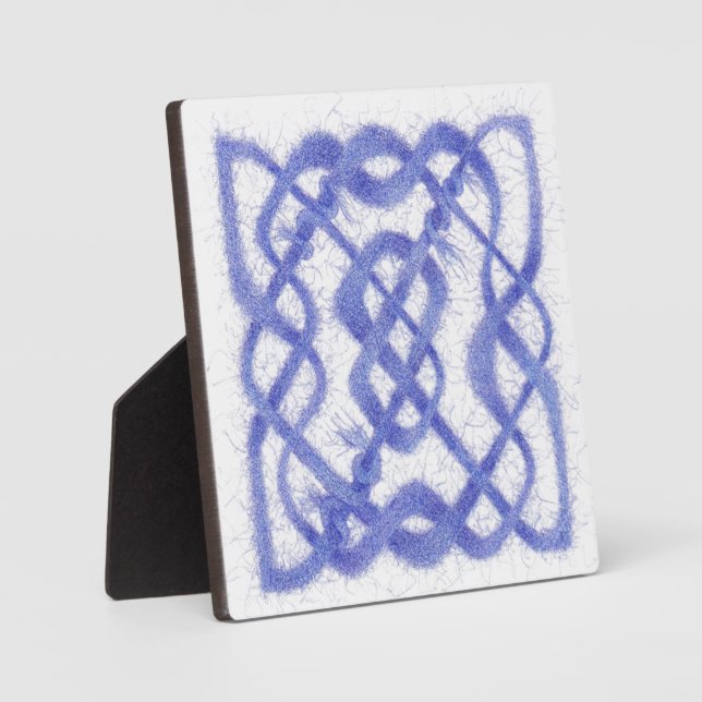 VIOLET CELTIC KNOT Holz Plaque Fotoplatte (Vorderseite)