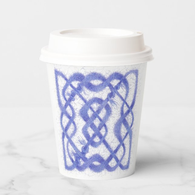 VIOLET CELTIC KNOT Paper Cups Pappbecher (Vorderseite)