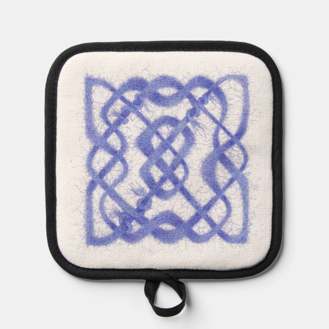 VIOLET CELTIC KNOT Pot Holder Topflappen (Vorderseite)