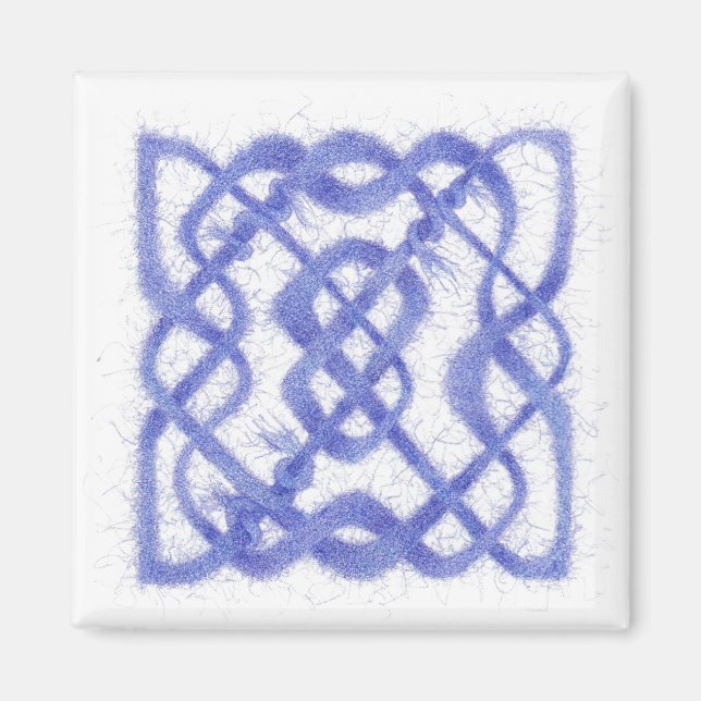 VIOLET CELTIC KNOT Square Magnet (Vorne)
