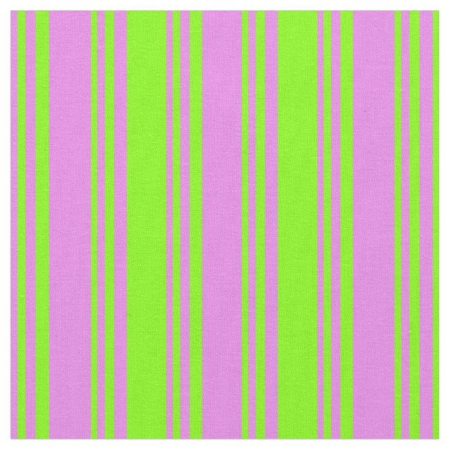 Violet & Chartreuse Streifen/Linien Muster Stoff (Nahaufnahme)