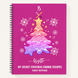 Violet Christmas Tree Cookie Baking Crew Snowflake Notizbuch