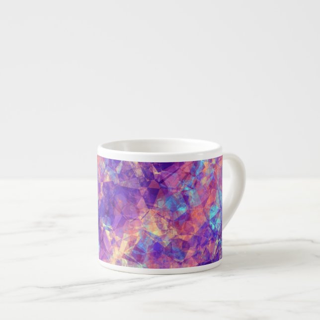 Violet Crumpled Textur Espressotasse (Vorderseite Rechts)