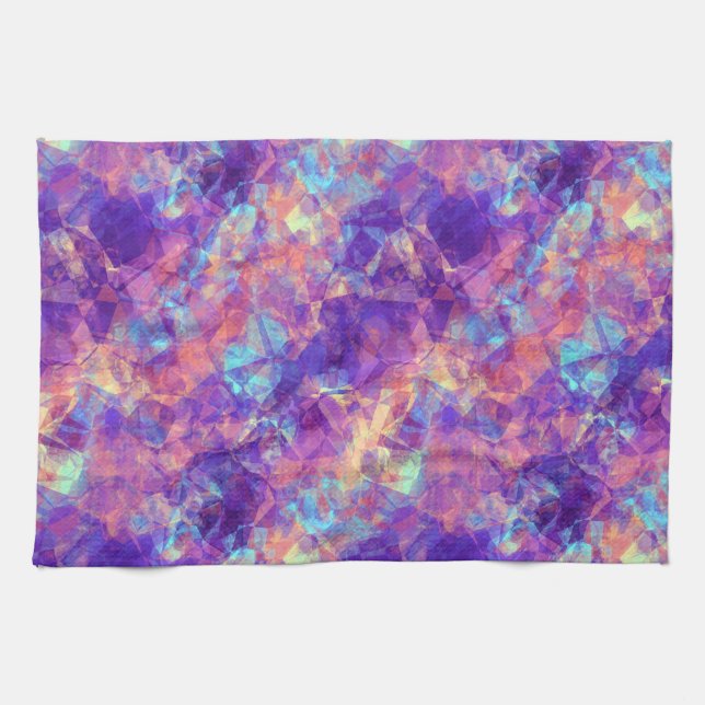 Violet Crumpled Textur Handtuch (Horizontal)