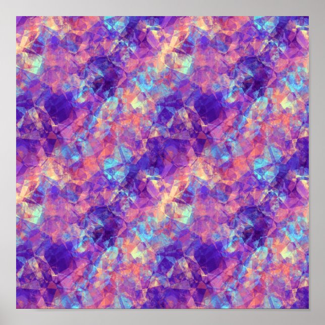 Violet Crumpled Textur Poster (Vorne)