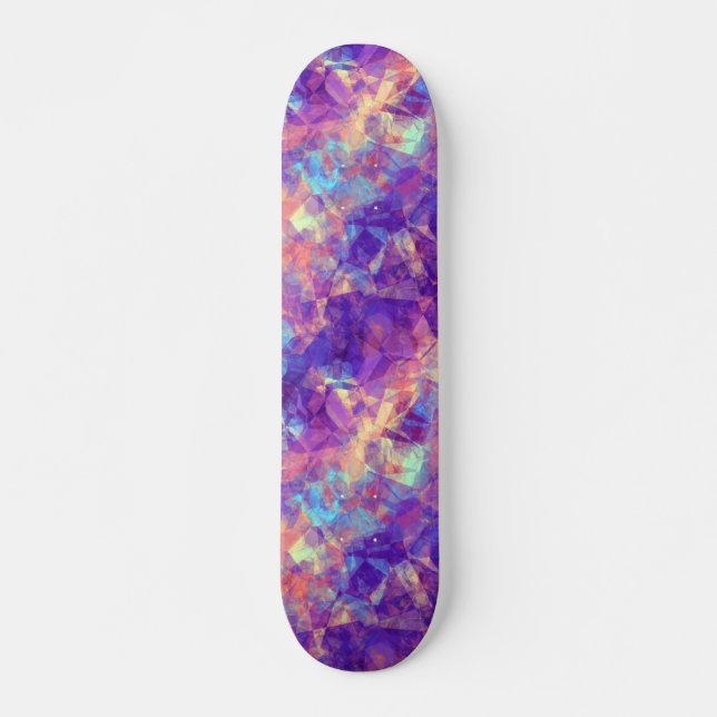 Violet Crumpled Textur Skateboard (Vorne)