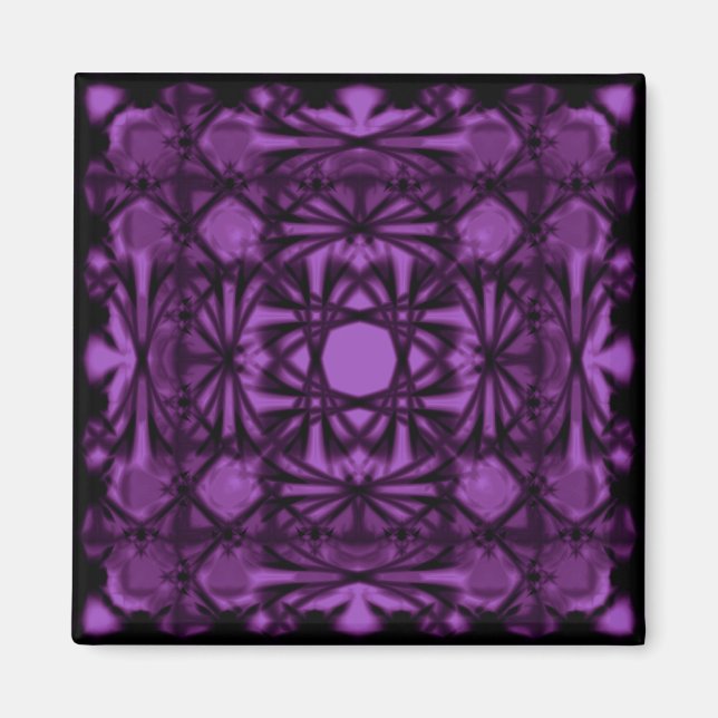 Violet Deko Kleeblatt Magnet (Vorne)