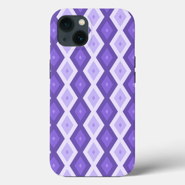 Violet Diamant Muster Case-Mate iPhone Gehäuse Hülle (Rückseite)