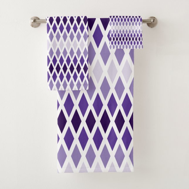 Violet Diamond Ombre Badhandtuch Set (Insitu)