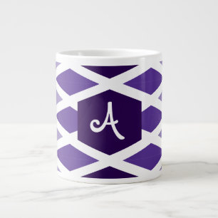 Violet Diamond Ombre Monogram Jumbo-Tasse