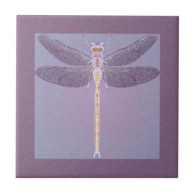 Violet Dragonfly Fliese (Vorderseite)