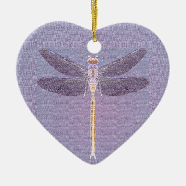 Violet Dragonfly Ornament (Vorne)