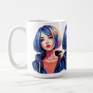 Violet Dream: Anime Girl in stilvollem Ambiente Kaffeetasse