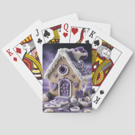 Violet Enchanted Gingerbread House Playing Cards Spielkarten