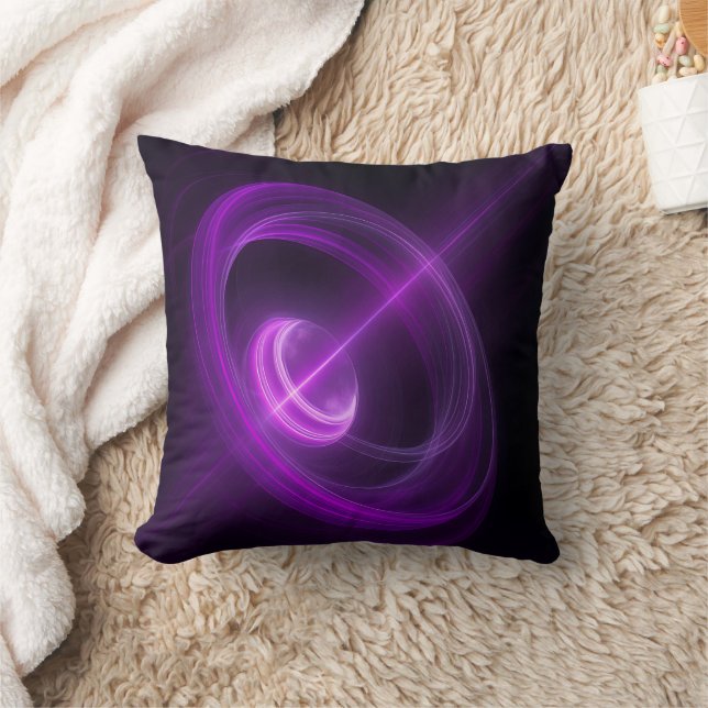 Violet Energy Vortex Throw Pillow Kissen (Decke)