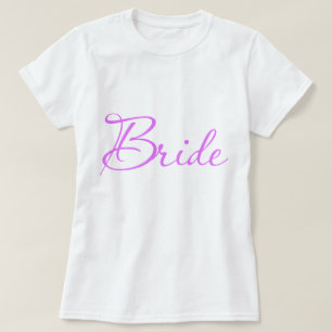 Violet Extravagant Script Bride   BRAUTPARTY T-Shirt