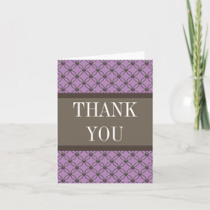 Violet Extravagantes Gitter Danke Karte