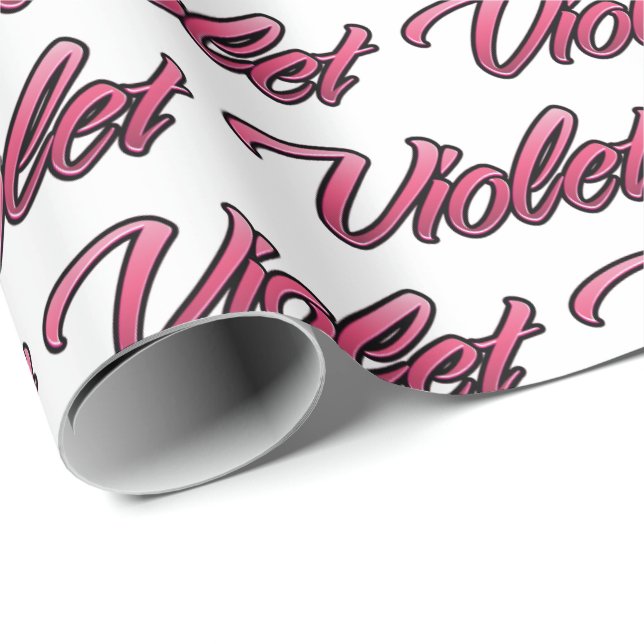 Violet faded pink personalisiertes Geschenkpapier (Rolleneckpunkt)