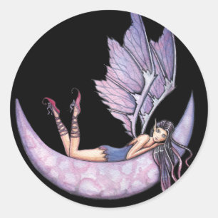Violet-Fairy-Sticker von Molly Harrison Runder Aufkleber