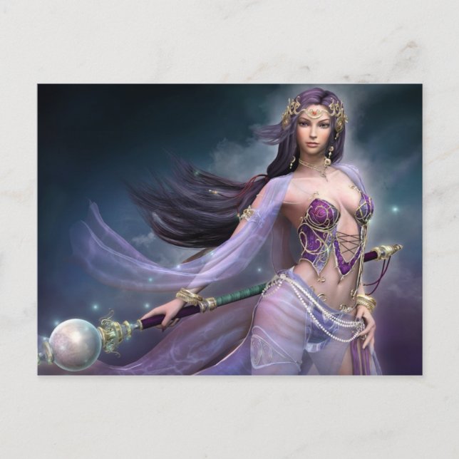 Violet Fantasy Postkarte (Vorderseite)