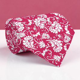 Violet Floral Pattern Custom Necktie Krawatte