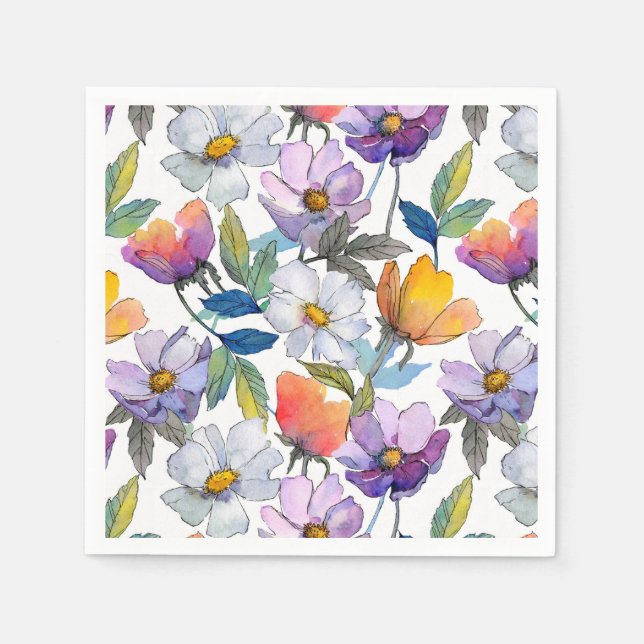 Violet Flower Coaster Serviette (Vorderseite)