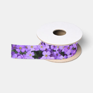 Violet Flowers Satin Ribbon Violets Spring Satinband
