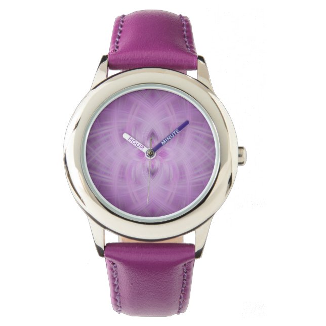 VIOLET - Fraktal Art - Armbanduhr (Vorderseite)