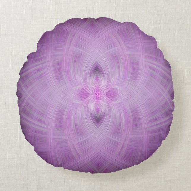 VIOLET - Fraktal Art - Rundes Kissen (Vorderseite)