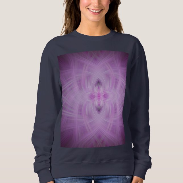 VIOLET - Fraktal Art - Sweatshirt (Vorderseite)