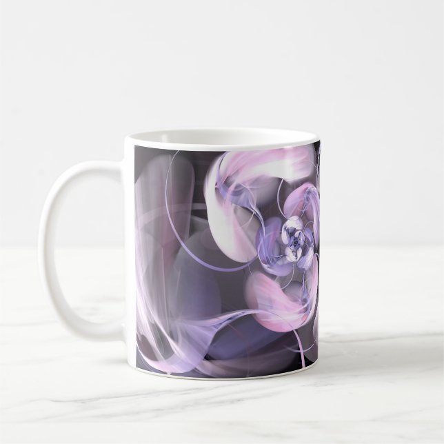 Violet Fraktal Flower Tasse (Links)