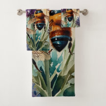 Violet Garden Buzz | Aquarellmalerei