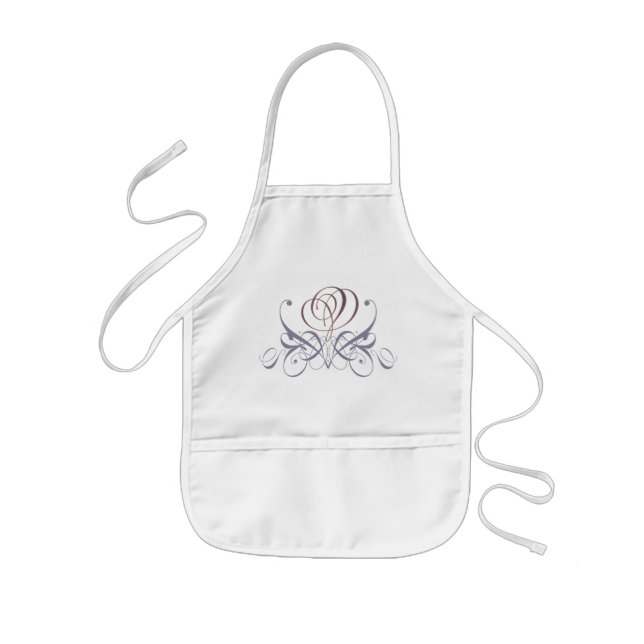 Violet Geblüht Rose Designer Bib Kinderschürze (Vorne)
