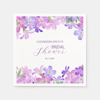 Violet Geranium Bridal Brunch Dusche Serviette