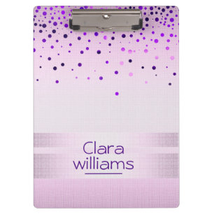 Violet Glitzer Imitate Sparkle Confetti Modernste Klemmbrett