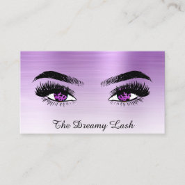 *~* VIOLET Glitzer Lashes QR Brows Extensions Visitenkarte