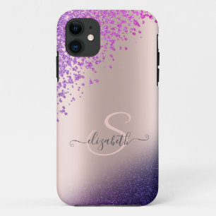 Violet Glitzer Ombre Diamonds Case-Mate iPhone Hülle