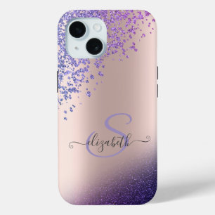 Violet Glitzer Ombre Diamonds Case-Mate iPhone Hülle