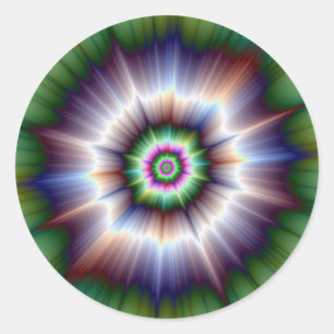 Violet Green und Blue Super Nova Sticker