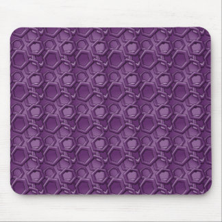 Violet Hexagons Muster Mousepad