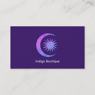 Violet Indigo Lila Moon & Sun Zen Visitenkarte