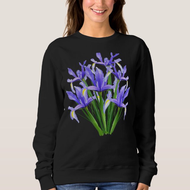 Violet-Iris-Blume Sweatshirt (Vorderseite)
