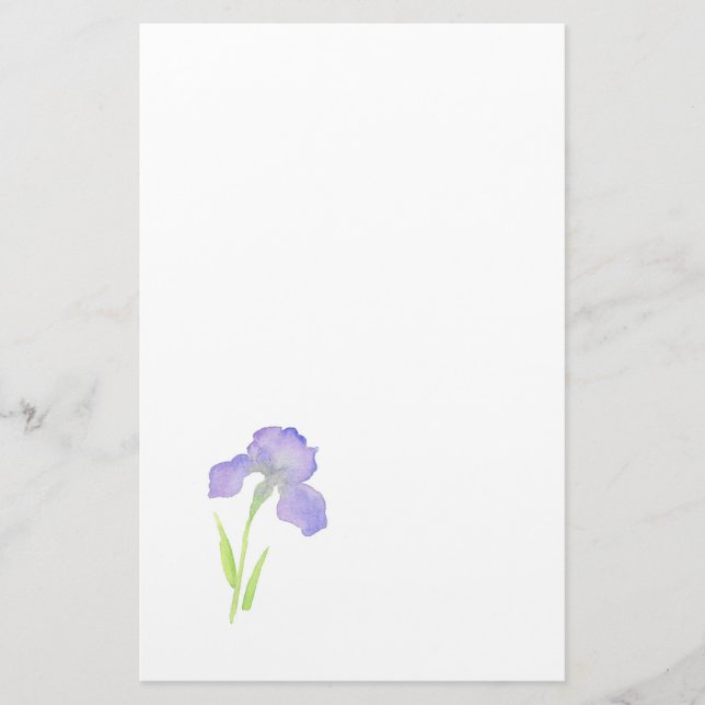 Violet Iris Briefpapier (Vorderseite)